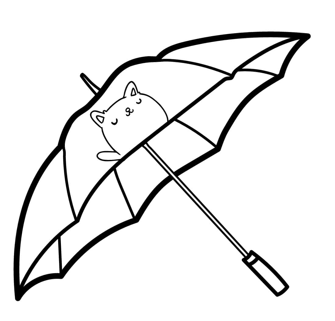 Şemsiye ücretsiz Boyama Sayfası