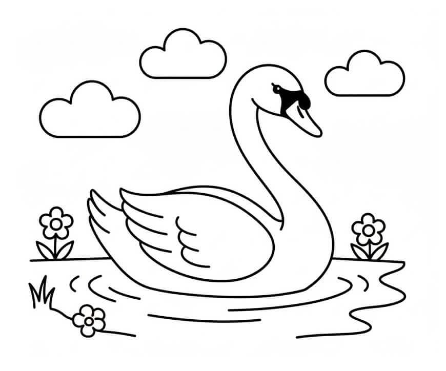 Kuğu Boyama Sayfaları