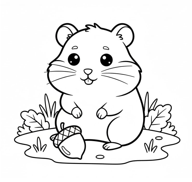 Hamster Boyama Sayfaları