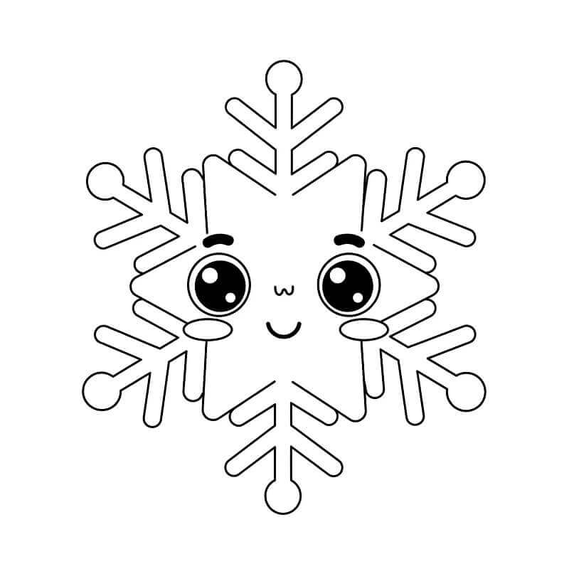 Kar Tanesi Boyama Sayfaları