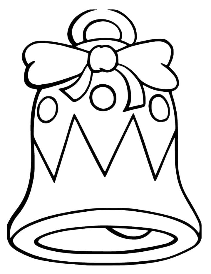 Sevimli Noel Çanı Boyama Sayfası