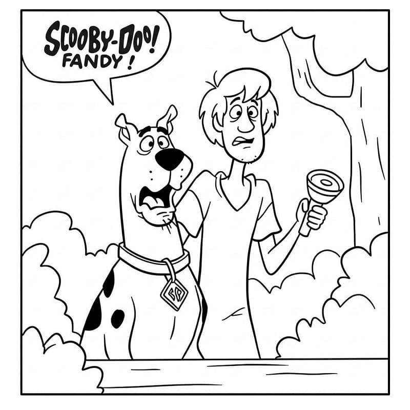 Shaggy'li Scooby Doo Boyama Sayfası