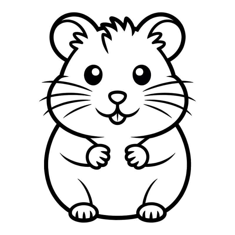 Şirin Hamster Boyama Sayfası