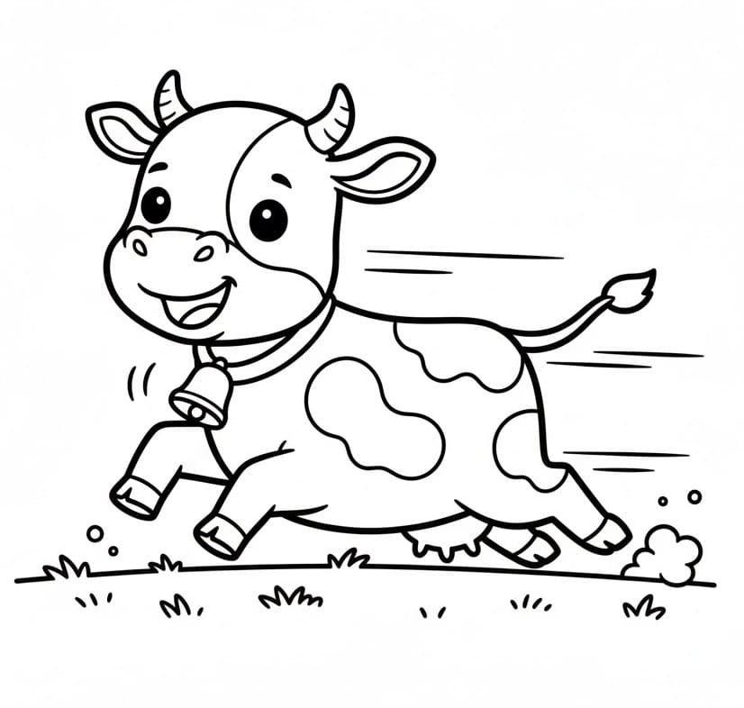 Şirin İnek Boyama Sayfası