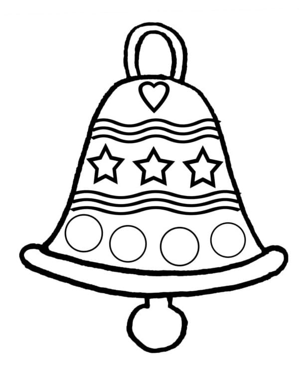 Şirin Noel Çanı Boyama Sayfası