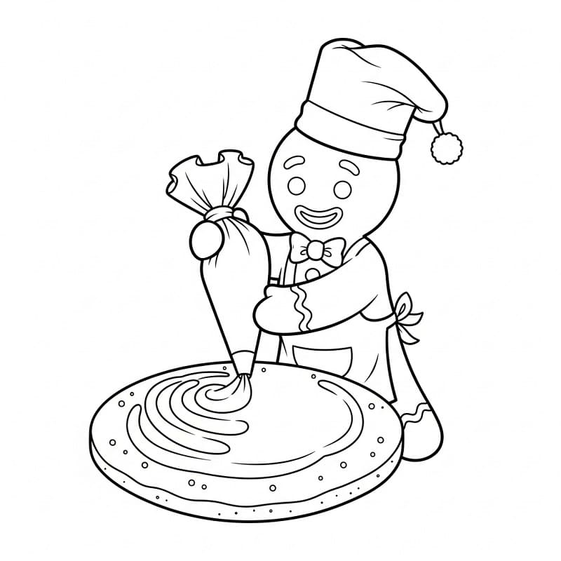 Şirin Zencefilli Kurabiye Adam Boyama Sayfası