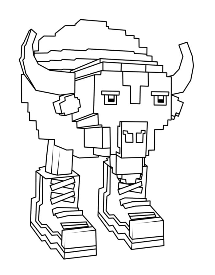 Steal a Brainrot’tan Bisonte Giuppitere Boyama Sayfası