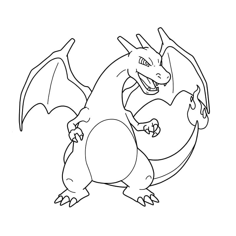 Süper Charizard Boyama Sayfası