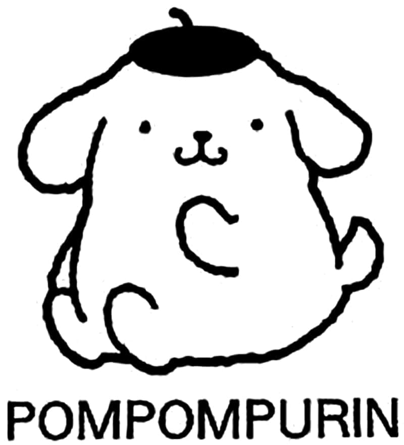 Taçlı Pompompurin Boyama Sayfası