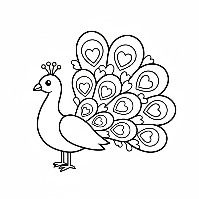 Tavus Kuşu Boyama Sayfaları