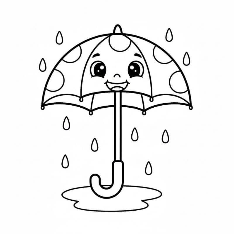 Şemsiye Boyama Sayfaları