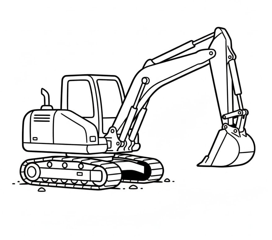 Temel Ekskavatör Boyama Sayfası