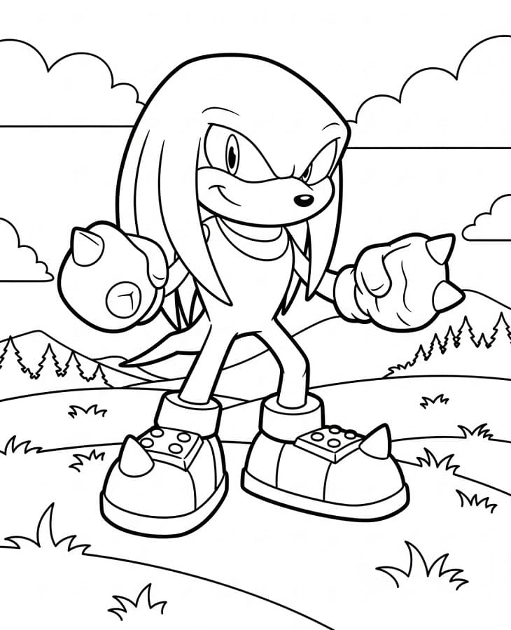 Temel Knuckles Boyama Sayfası