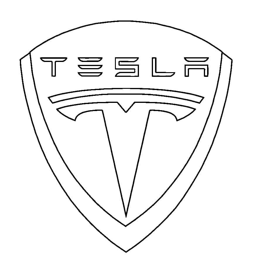 Tesla Logosu Boyama Sayfası