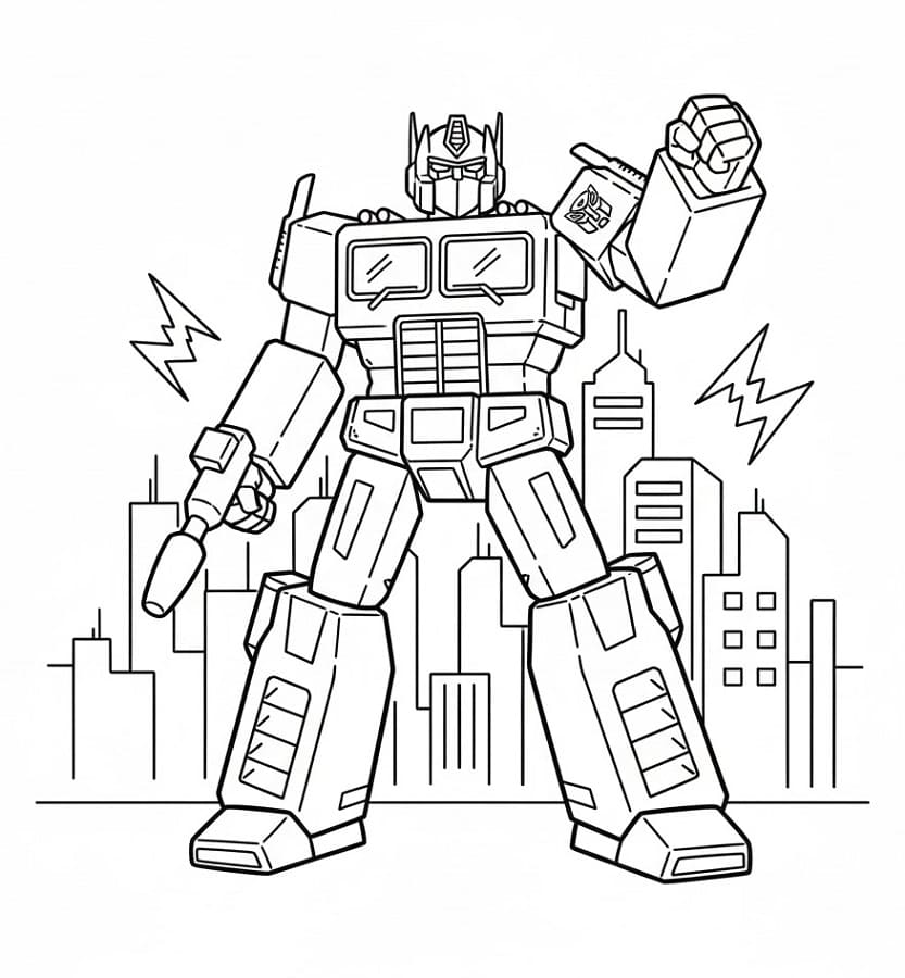 Transformers’daki Optimus Prime Boyama Sayfası