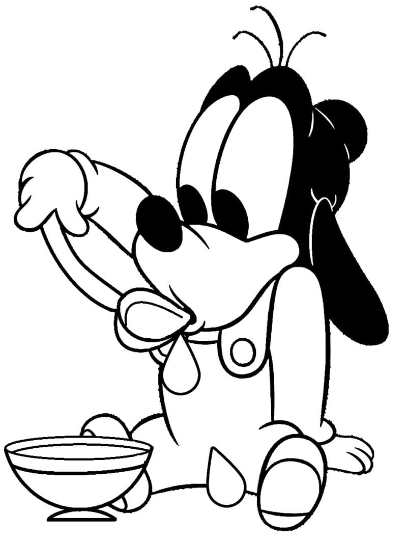 Ücretsiz Goofy Boyama Sayfası