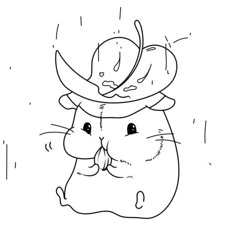 Ücretsiz Hamster Boyama Sayfası