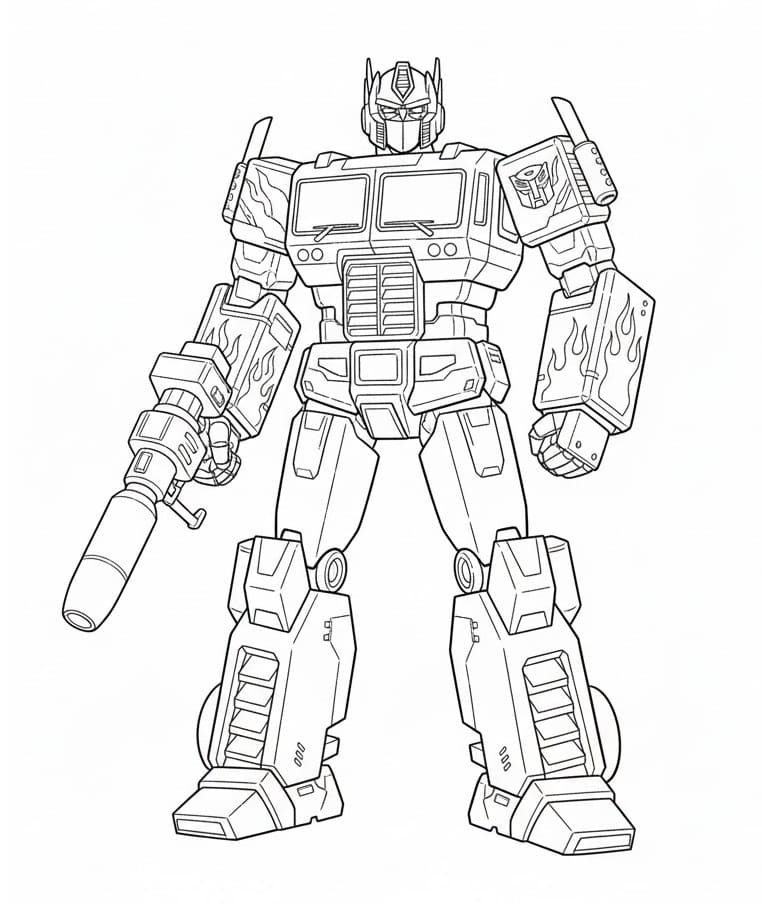 Ücretsiz Optimus Prime Boyama Sayfası