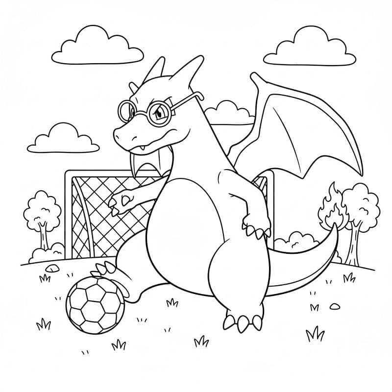 Ücretsiz Yazdırılabilir Charizard Boyama Sayfası