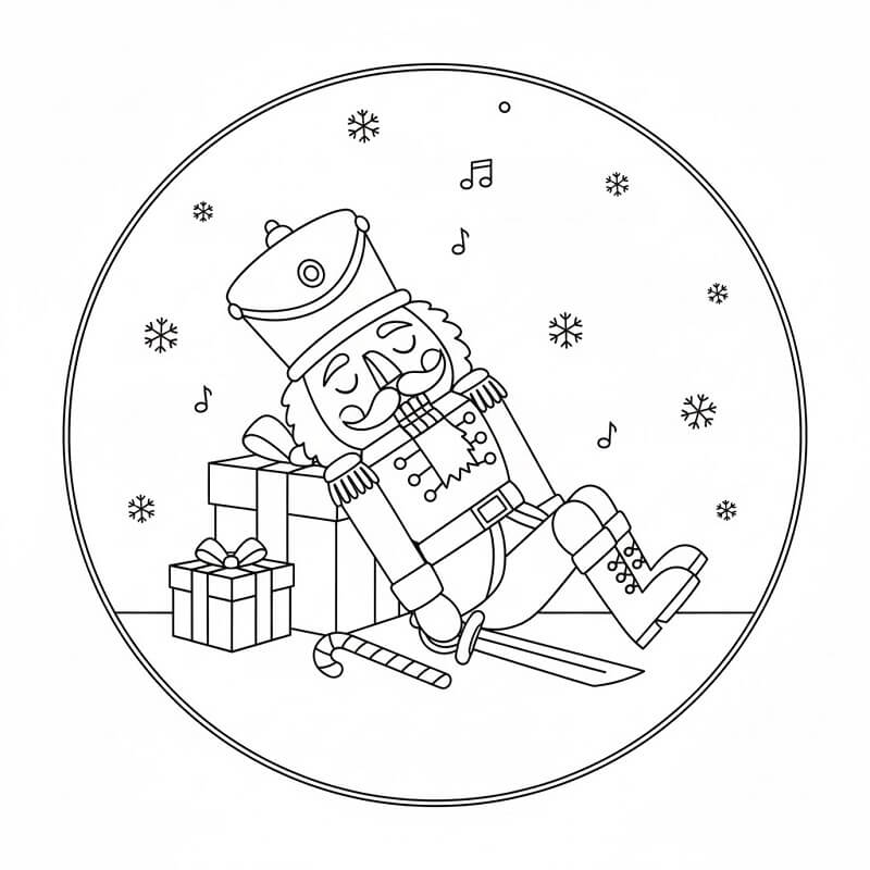 Uyuyan Fındıkkıran Boyama Sayfası