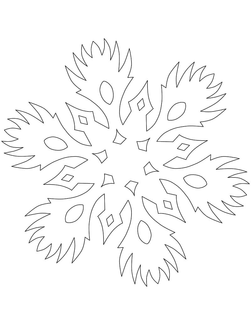 Yanan Kar Tanesi Boyama Sayfası