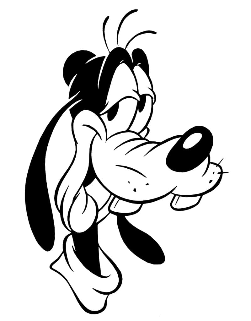 Yazdır Goofy Boyama Sayfası