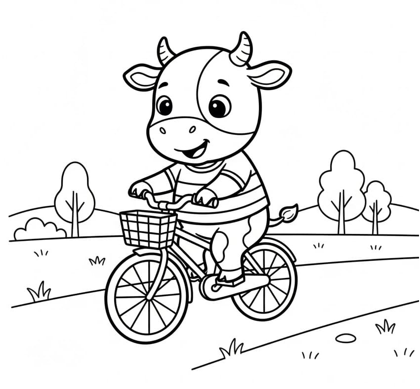 Yazdır İnek Boyama Sayfası