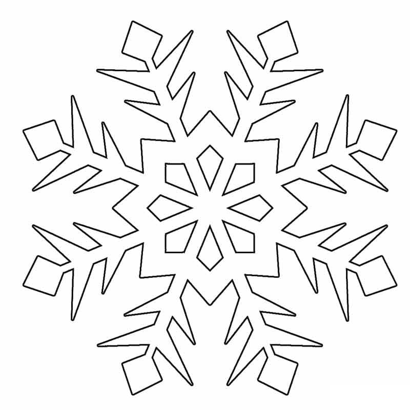 Yazdır Kar Tanesi Boyama Sayfası