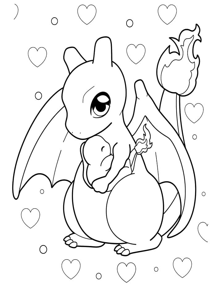 Yazdır Pokémon Charizard Boyama Sayfası