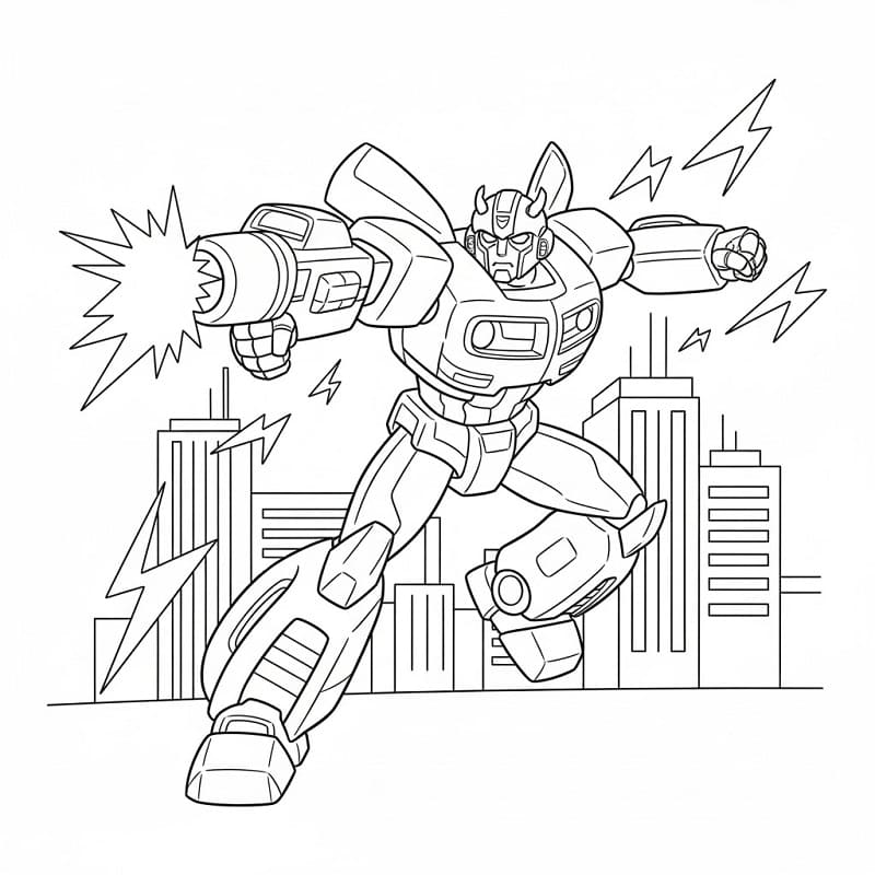 Yazdırılabilir Bumblebee Boyama Sayfası