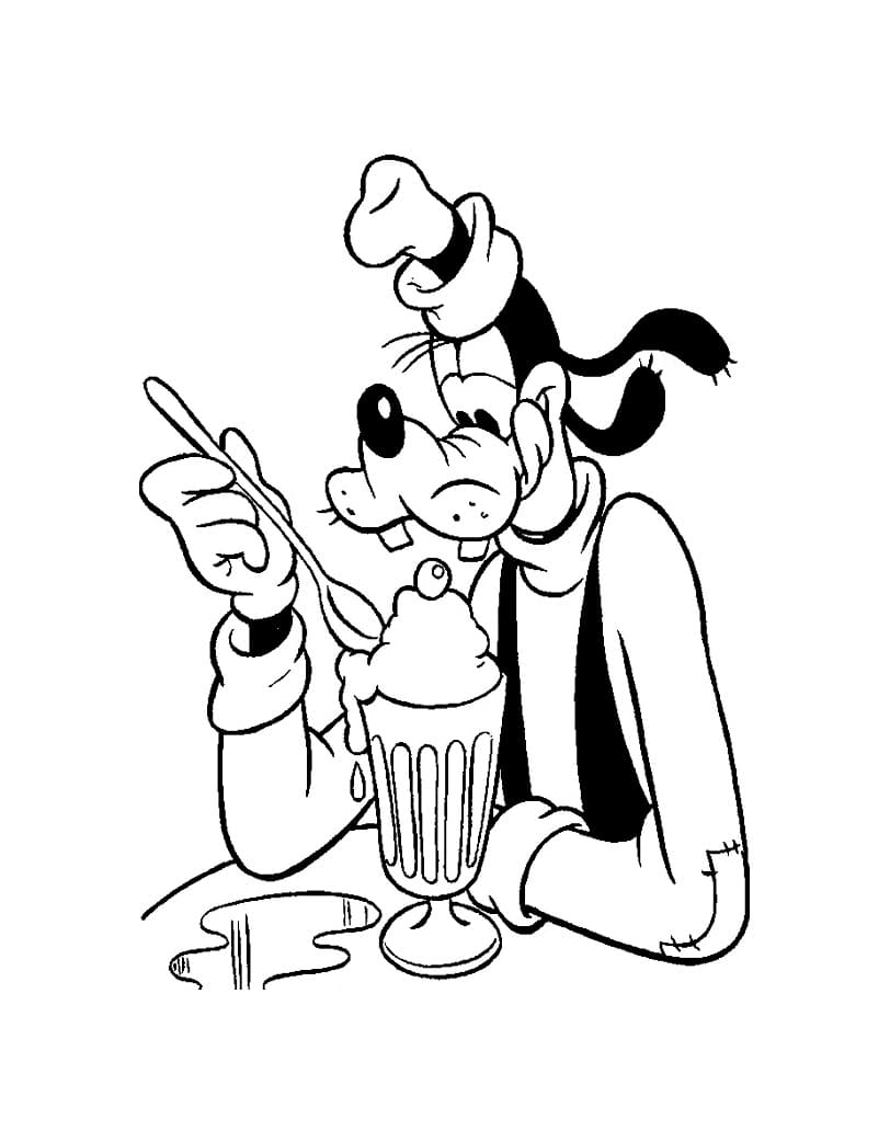 Yazdırılabilir Goofy Bedava Boyama Sayfası
