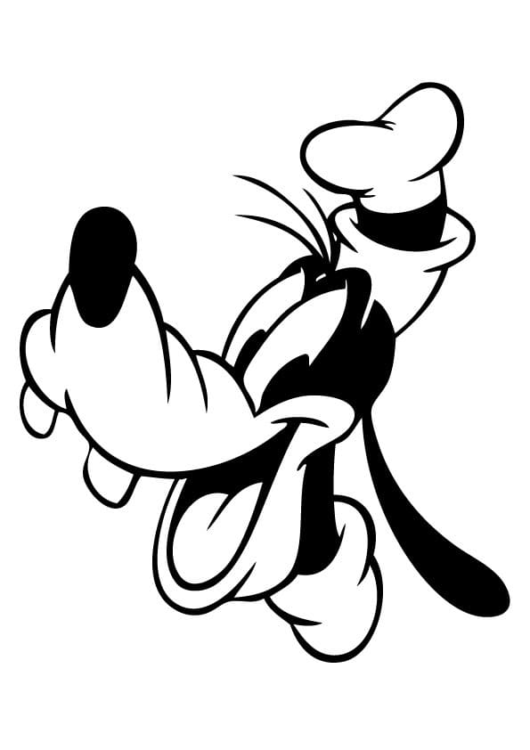 Yazdırılabilir Goofy Resim Boyama Sayfası