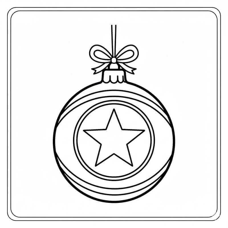 Yazdırılabilir Noel Topları Bedava Boyama Sayfası