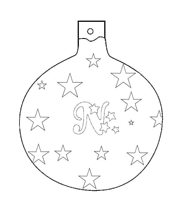 Yazdırılabilir Noel Topları Çocuklar İçin Boyama Sayfası