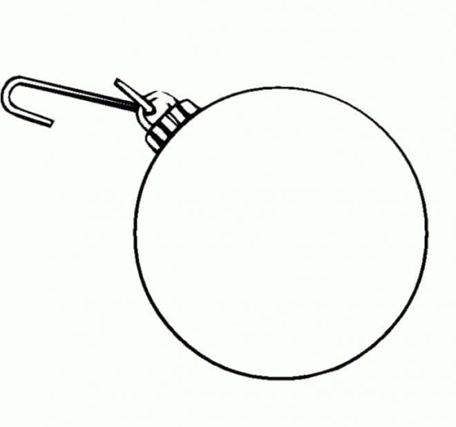 Yazdırılabilir Noel Topları Resim Boyama Sayfası