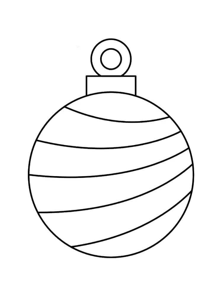 Yazdırılabilir Noel Topları Boyama Sayfası