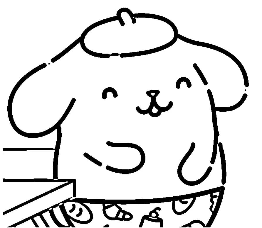 Yazdırılabilir Pompompurin Boyama Sayfası