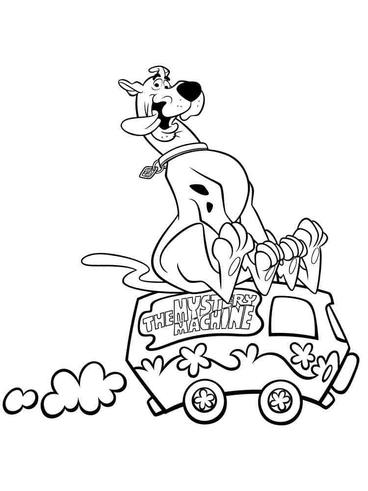 Yazdırılabilir Scooby Doo Boyama Sayfası
