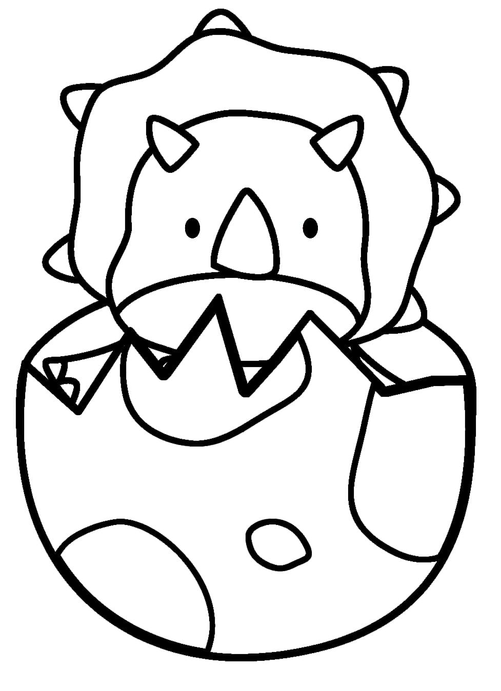 Yeni doğmuş Triceratops Boyama Sayfası