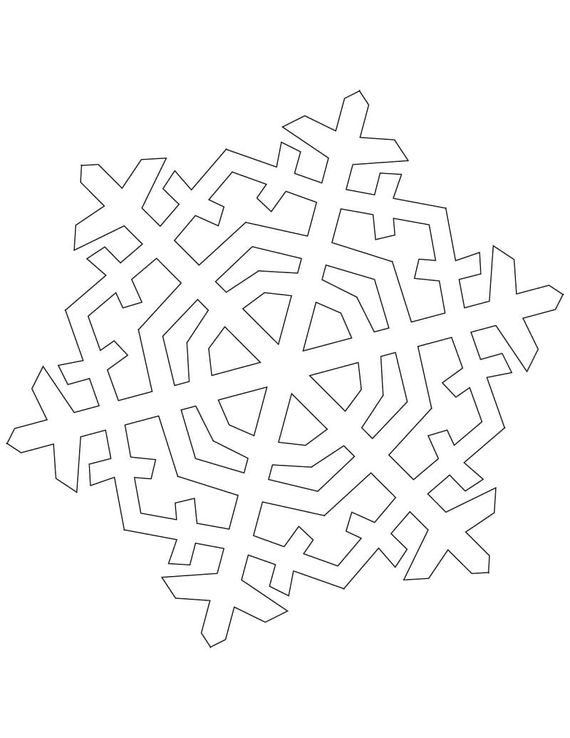 Yetişkinler İçin Kar Tanesi Boyama Sayfası