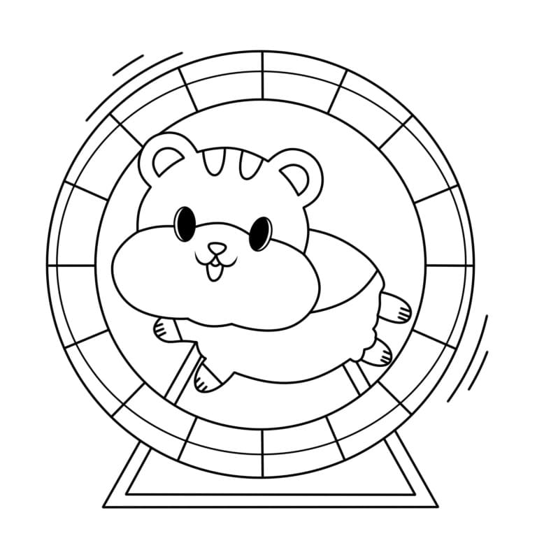 Zarif Hamster Boyama Sayfası