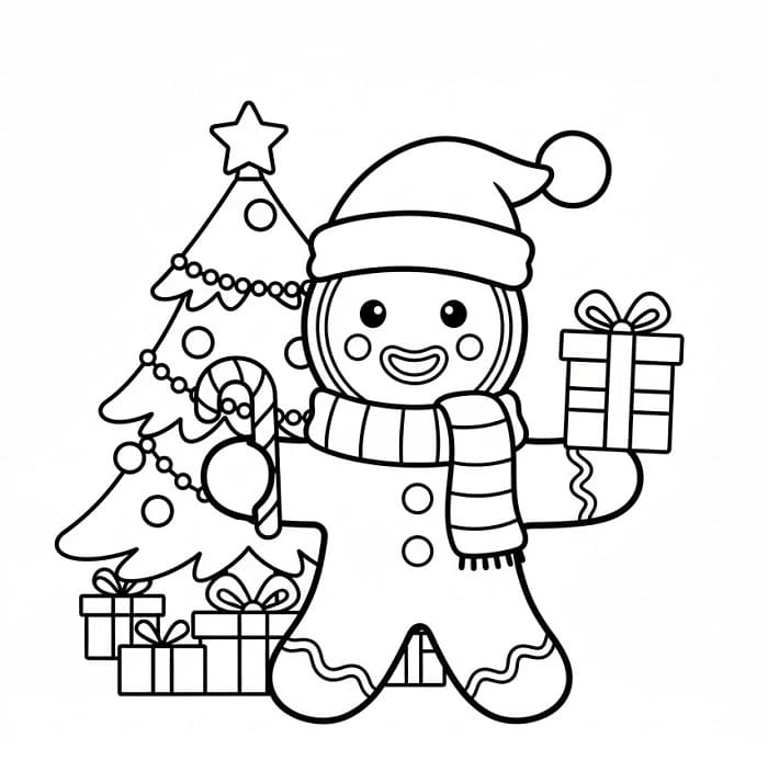 Zencefilli Kurabiye Adam Boyama Sayfaları