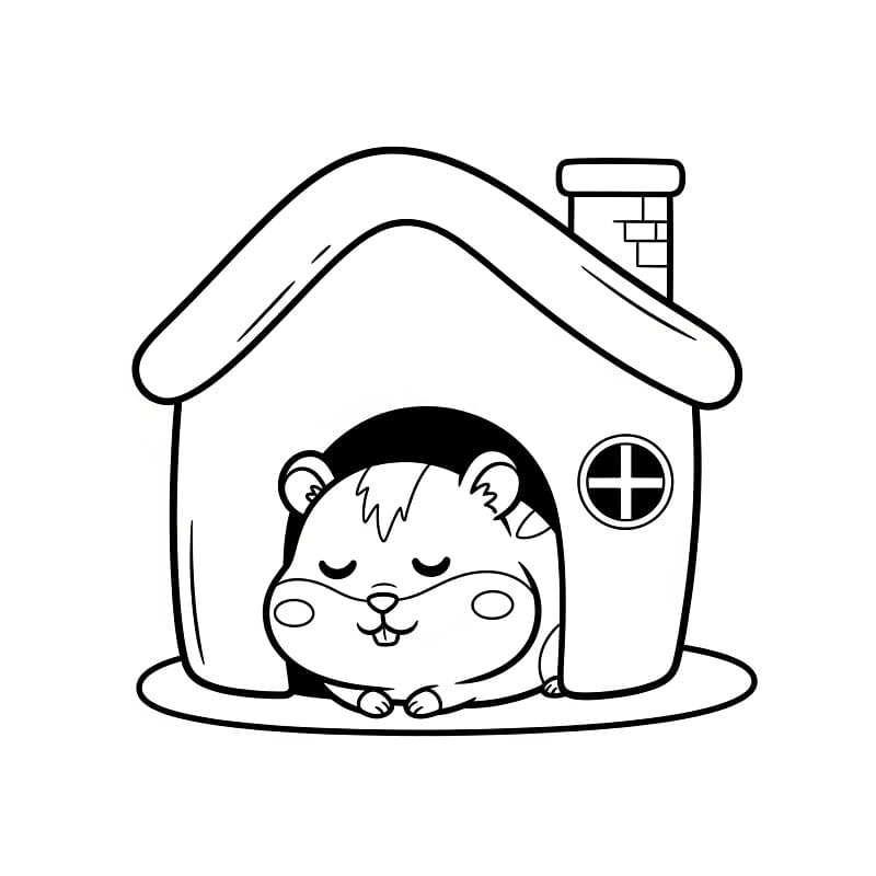 Zıplayan Hamster Boyama Sayfası