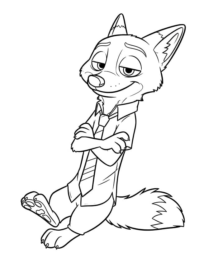 Zootropolis’te Nick Wilde Boyama Sayfası