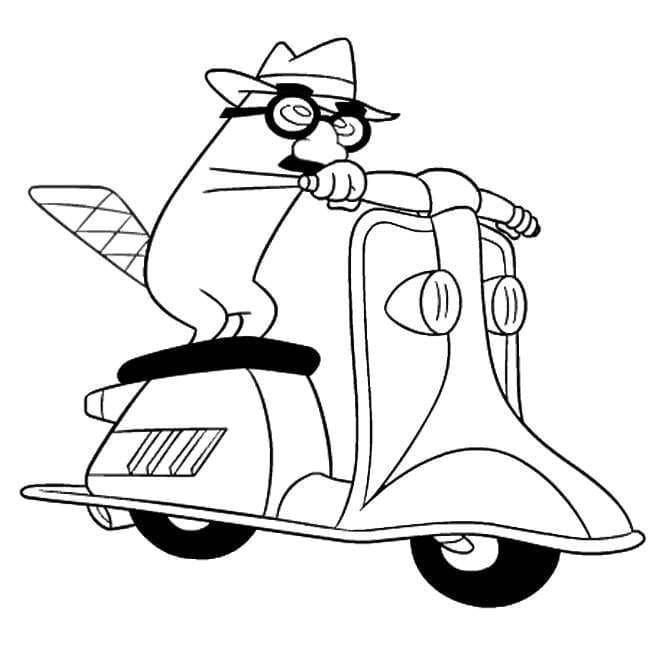 Ajan P Perry the Platypus Boyama Sayfası