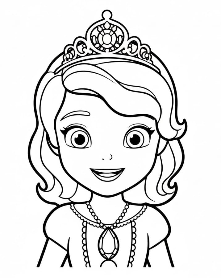 Animasyonlu Prenses Sofia Boyama Sayfası