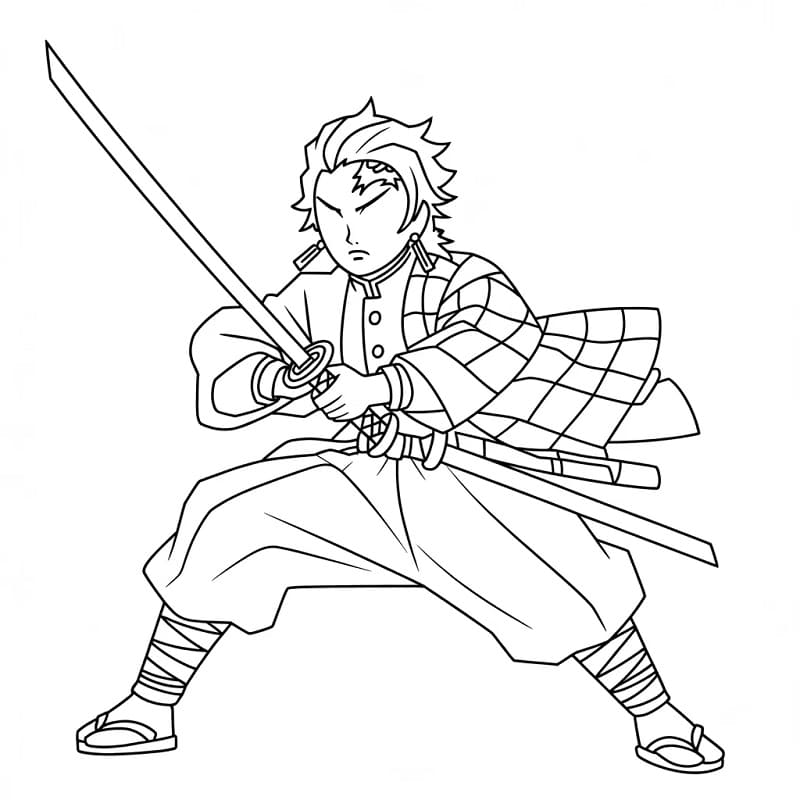 Anime Tanjiro Boyama Sayfası