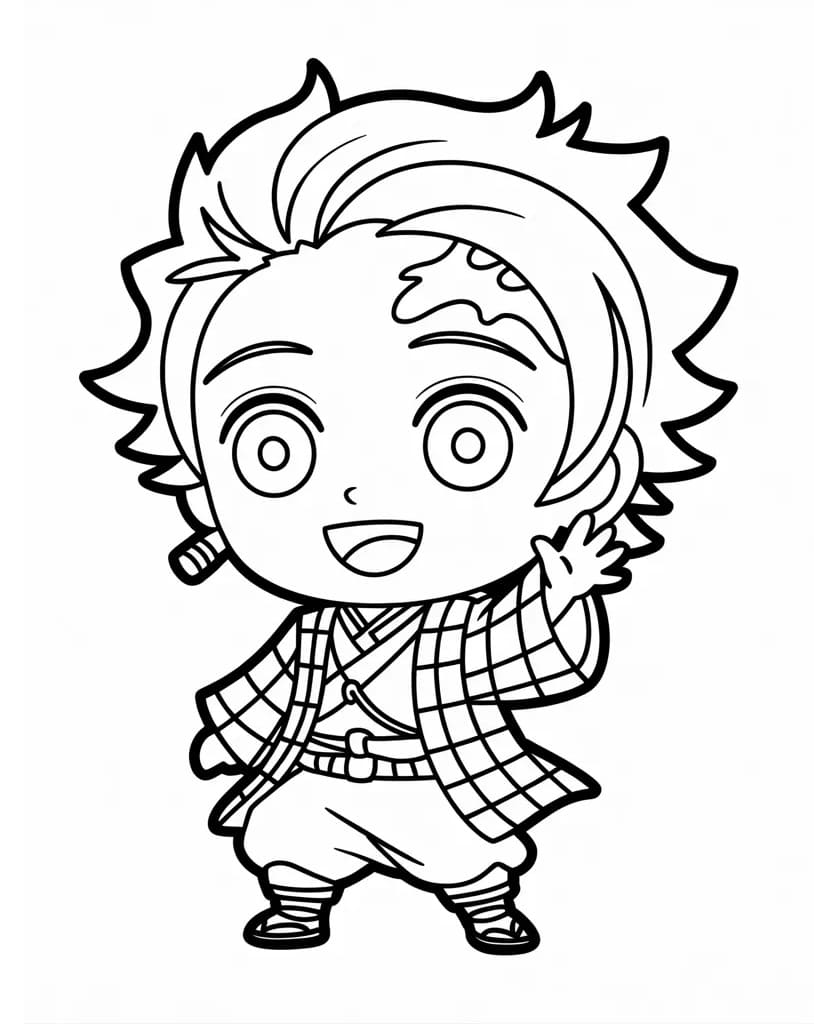 Anime'den Tanjiro Boyama Sayfası