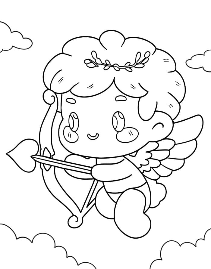 Aşk Tanrısı Renklendir Boyama Sayfası