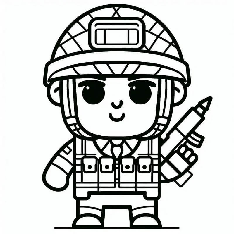 Asker Renklendir Boyama Sayfası